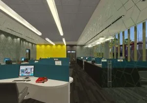 Office & Commercial Spaces - Office space design with cabins shown - Best Architecture Consultants in Delhi NCR